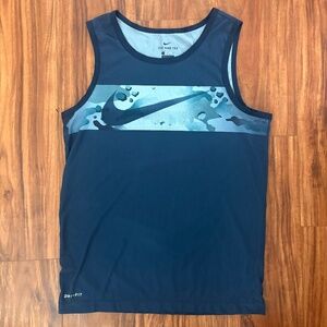 Nike dri fit men’s blue tank top size small